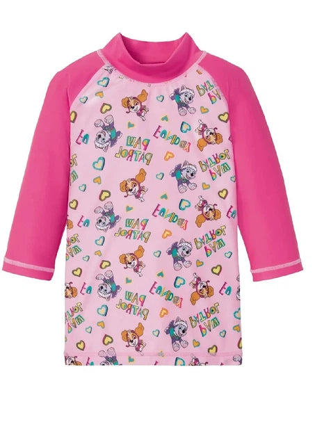 Children's Swim Shirt UV 50+ 3/4 Sleeve Rashguard (Paw Patrol)