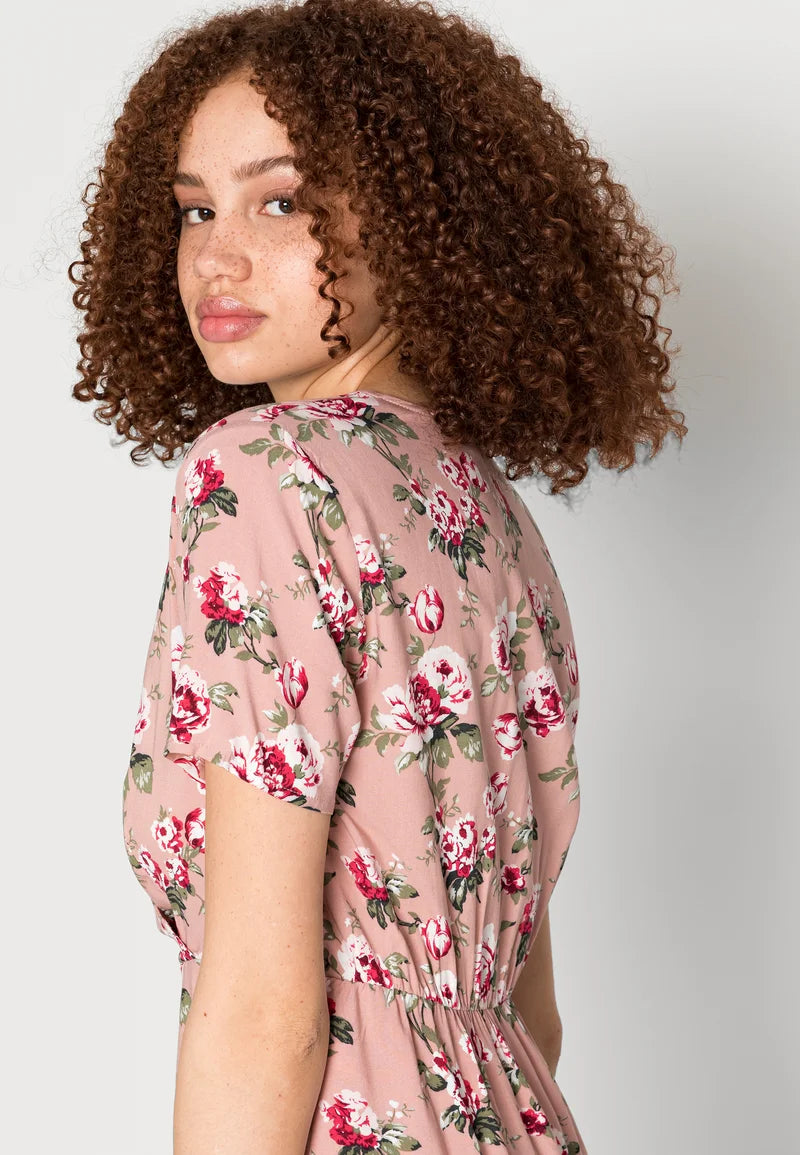 VILA VIEVA AYA V NECK DRESS - Day dress - misty rose pink