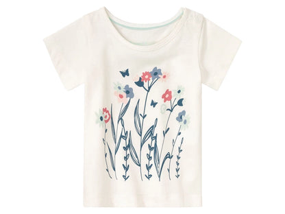 lupilu® Girls' T-shirt for babies BIO, 2 pieces
