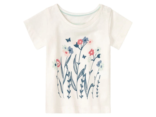 lupilu® Girls' T-shirt for babies BIO, 2 pieces