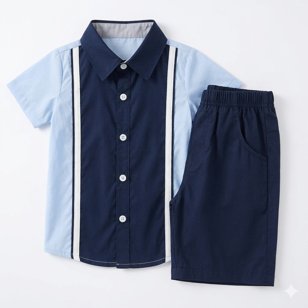 PATPAT Boys’ Set, Shortsleeves shirt with shorts