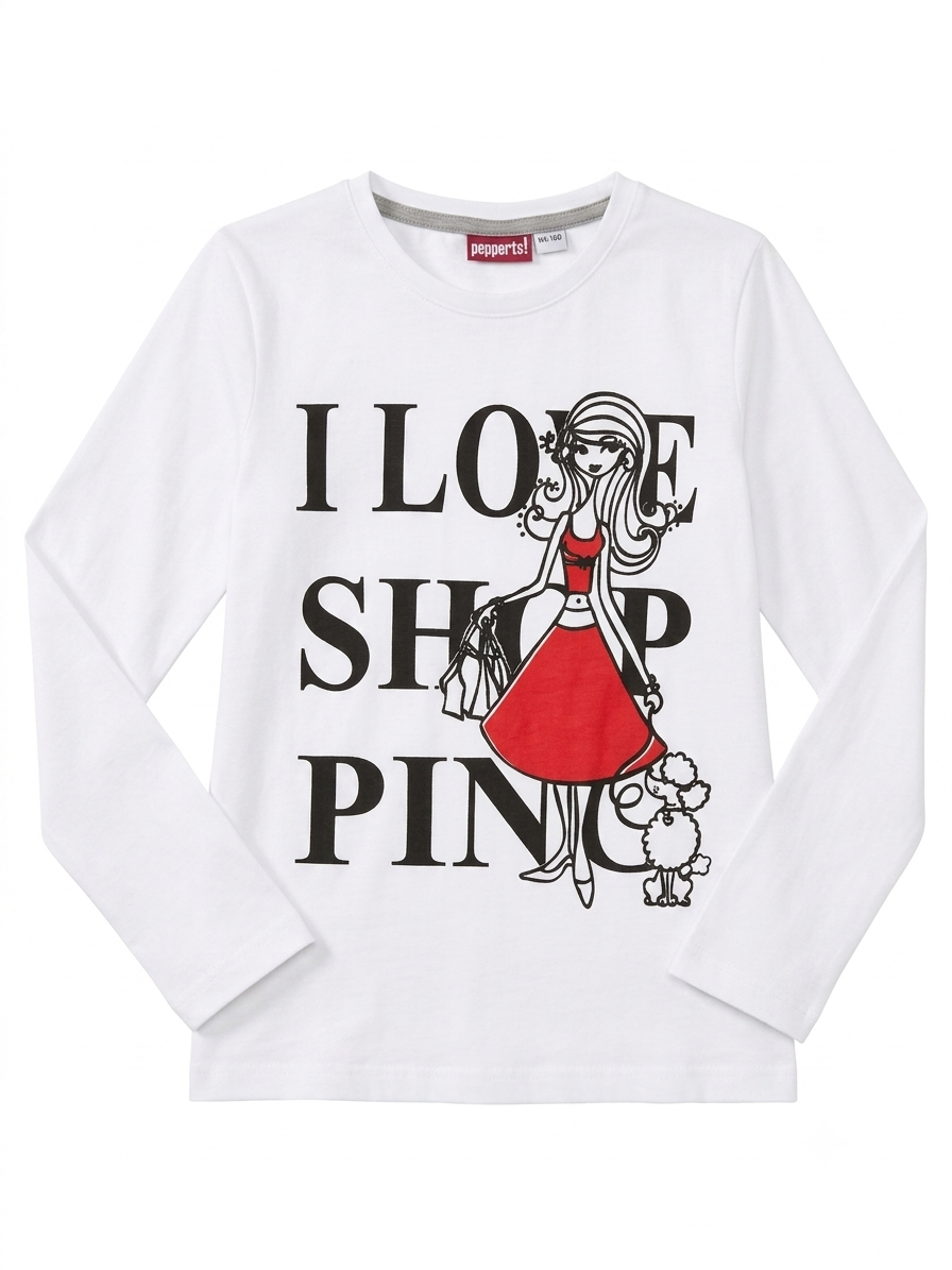 PEPPERTS! Girls Longsleeve T-Shirt « I love Shopping »