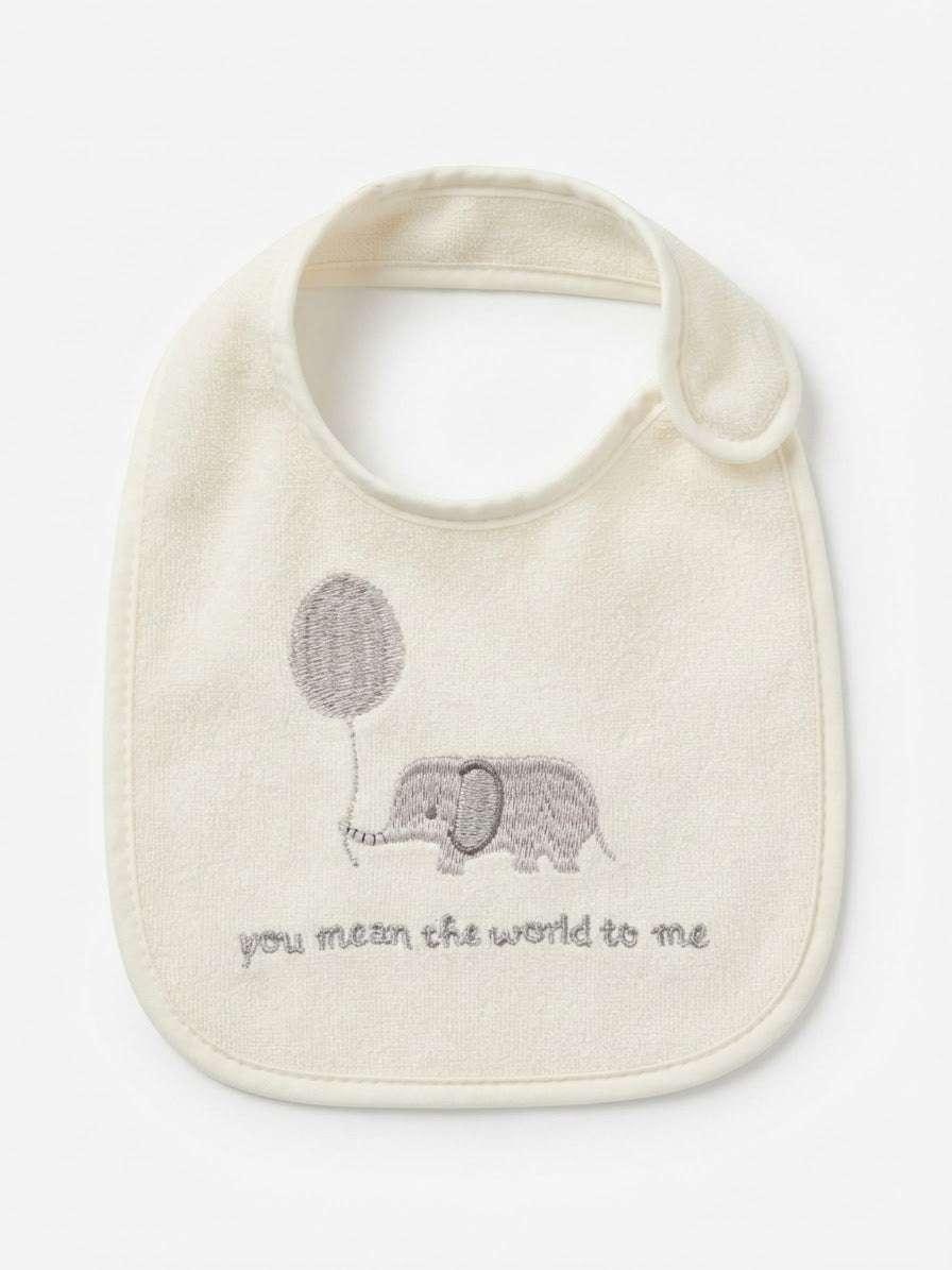 Cotton Baby bib (elephant)
