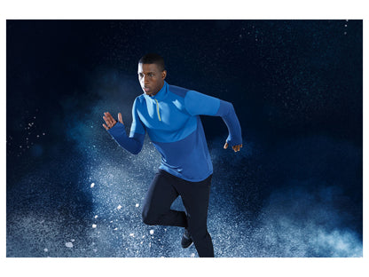 Men's thermal raglan on microfleece Crivit LYCRA® (Blue)