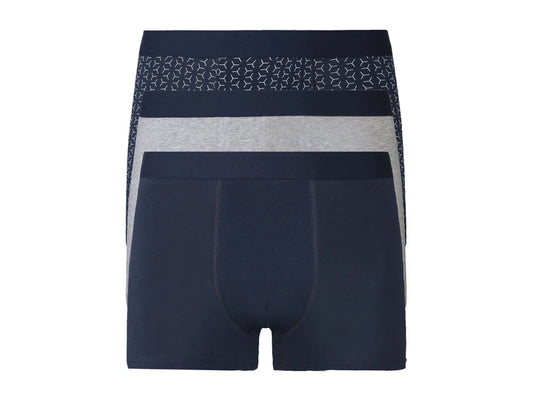 Livergy men's boxers 3 pieces (Grey/Navy)