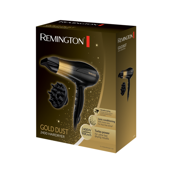 REMINGTON GoldDust D5208 Ionic Hair Dryer, 2400 W