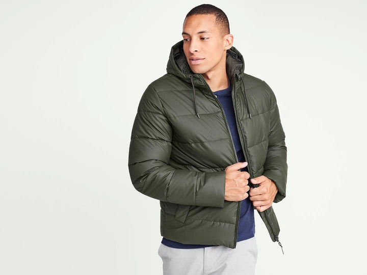 LIVERGY® Men's Puffer Quilted Jacket (khaki)