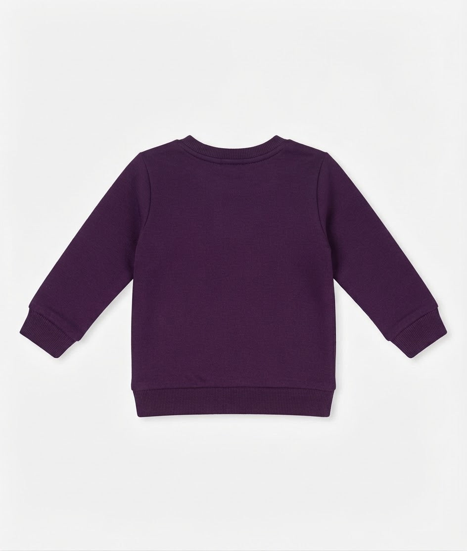 Babies’ Fleece Basic Sweatshirt (purple)