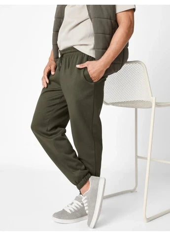 Men’s Fleece Joggers - esmara men (Olive green)