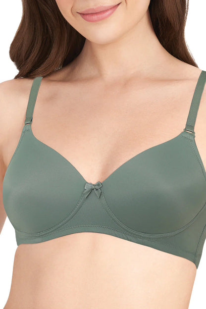 Amante Smooth Charm Padded Non-Wired T-Shirt Bra - Cedar