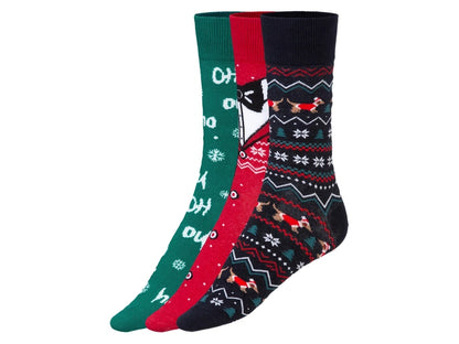 Livergy Socks Set of 3 pairs (Christmas Theme)