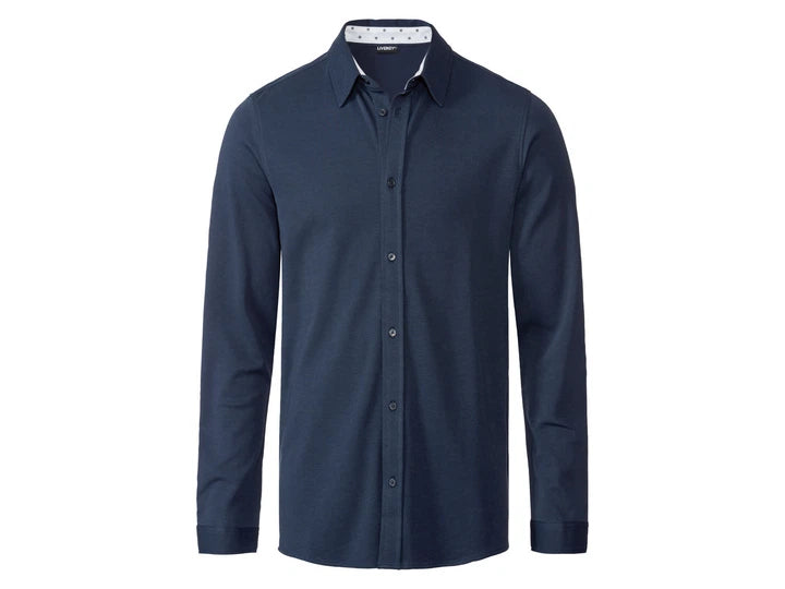 LIVERGY® Men's Shirt "Slim Fit" (Navy blue)