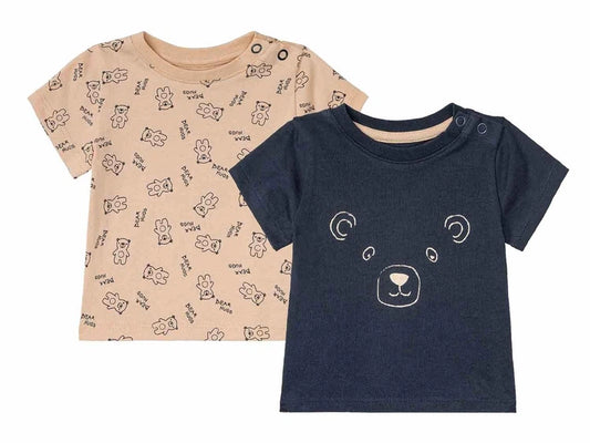 lupilu® Boys' T-shirt for babies BIO, 2 pieces