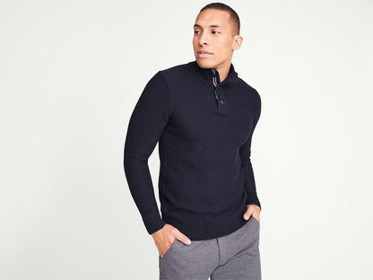 Button-down strip sweater for men livergy