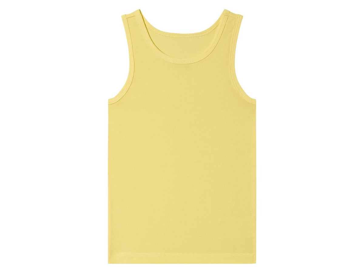 Lupilu® 2-piece girls' tank tops, Yellow/White
