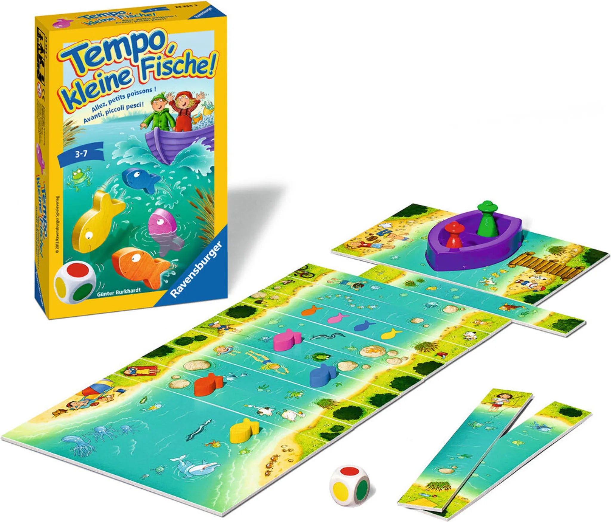 Ravensburger 23334 هيا يا سمكة صغيرة! لعبة النرد