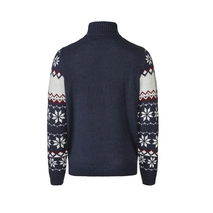 Men's Sweater Norwegian Texture Half Zipper