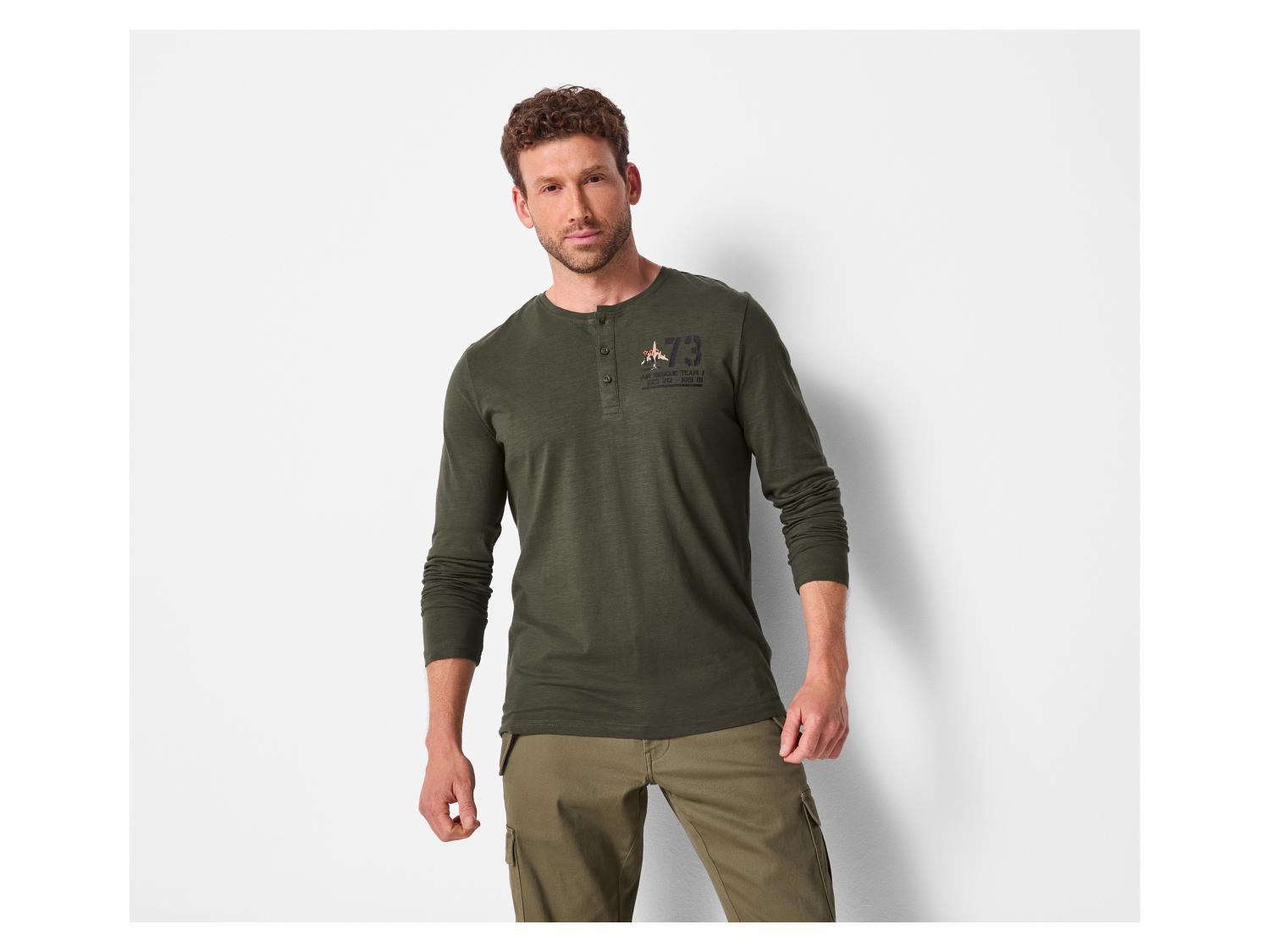 Men’s Longsleeve Top - esmara men (Olive green)