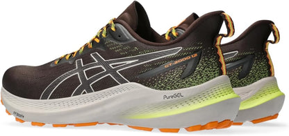 ASICS Men's GT-2000 12 Trail Running Shoes, 7.5, Nature Bathing/NEON Lime