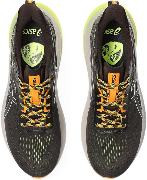 ASICS Men's GT-2000 12 Trail Running Shoes, 7.5, Nature Bathing/NEON Lime