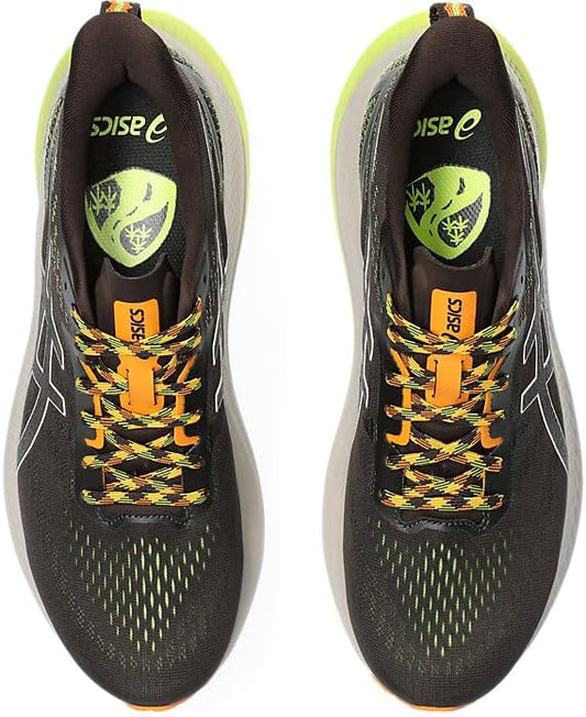 ASICS Men's GT-2000 12 Trail Running Shoes, 7.5, Nature Bathing/NEON Lime