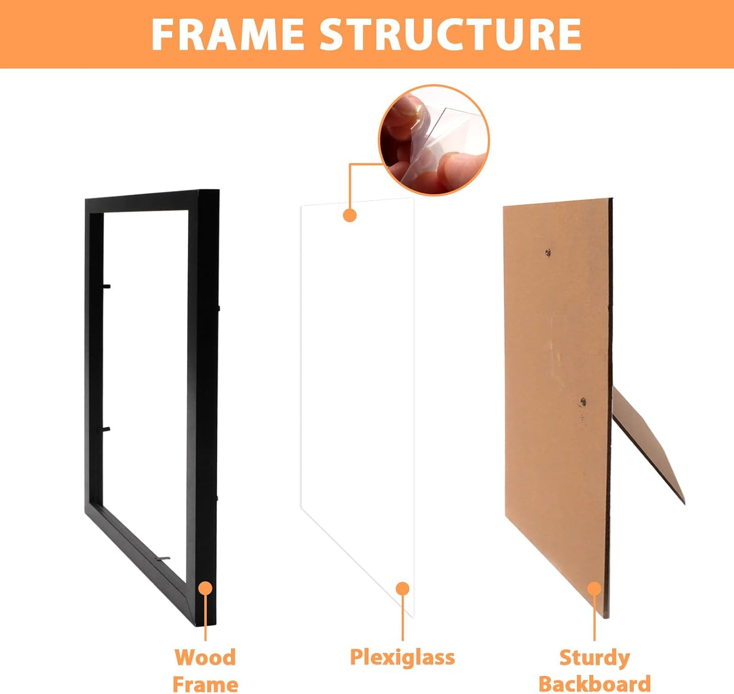 A4 Photo Frame | Premium Picture Frame for Wall Display, Set of 2