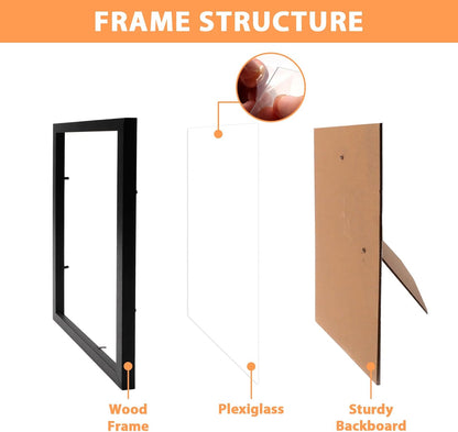 A4 Photo Frame | Premium Picture Frame for Wall Display, Set of 2
