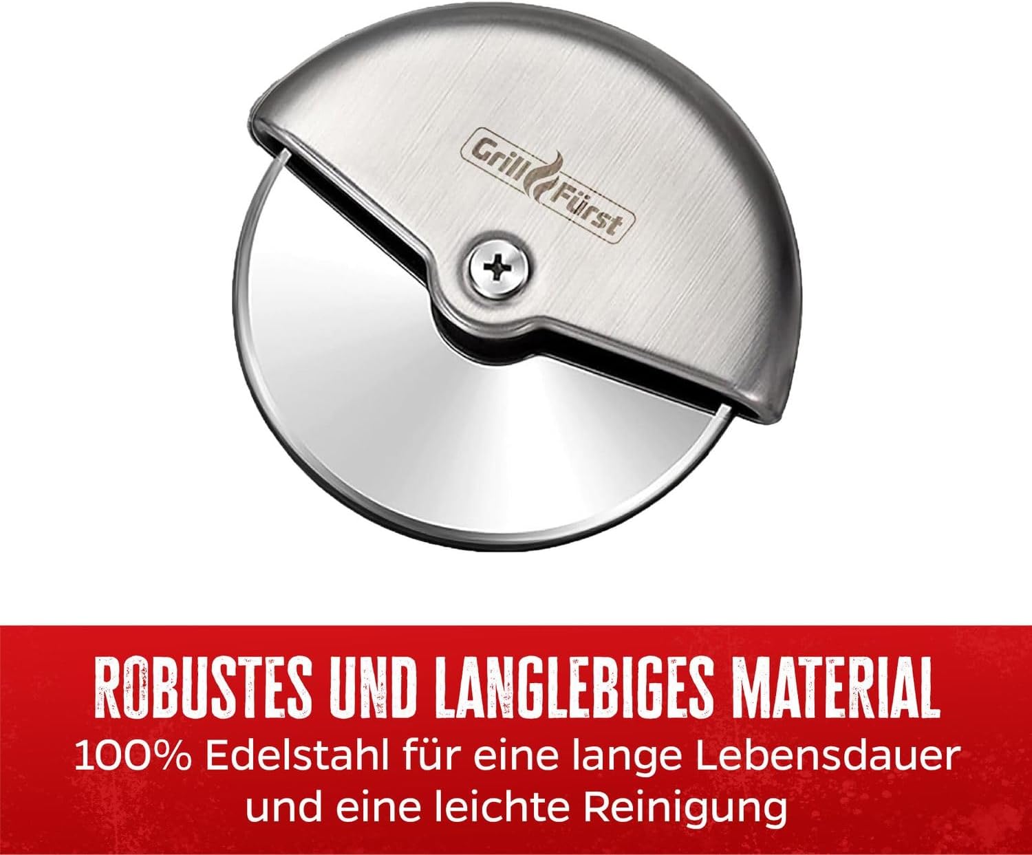 Grillfürst Pizza Wheel/Pizza Cutter Stainless Steel 10 cm