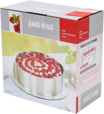 Cake Ring Adjustable Round Stainless Steel