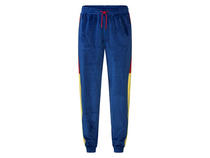 Velour joggers sweatpants for men, Livergy Multicolored