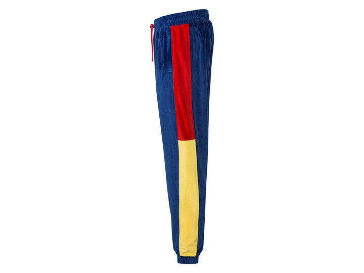 Velour joggers sweatpants for men, Livergy Multicolored