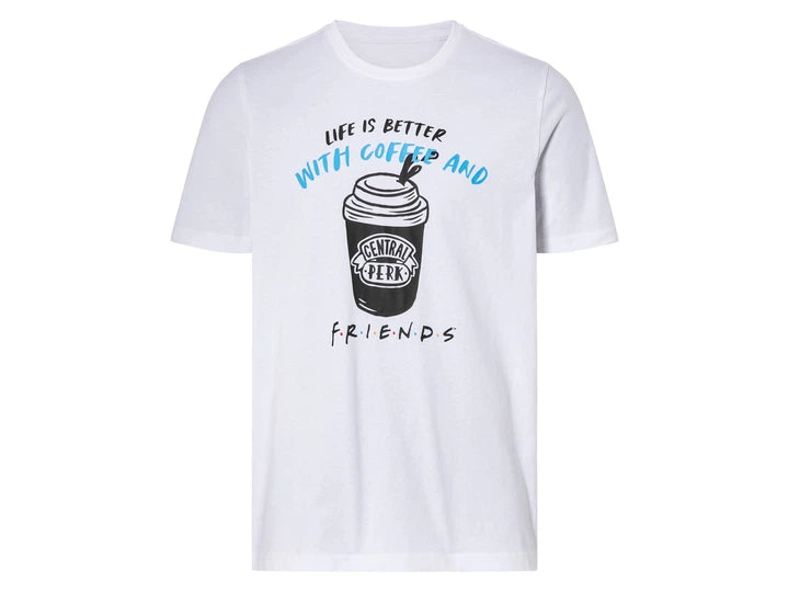 F.R.I.E.N.D.S Men’s Cotton T-Shirt, white