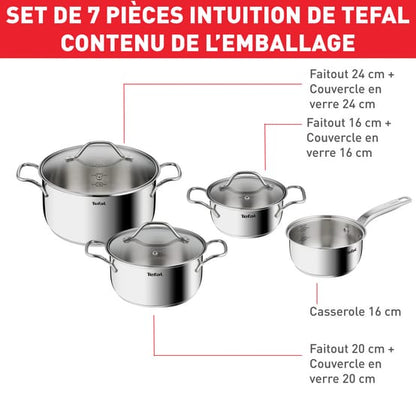 Tefal Intuition 7-pieces cooking set