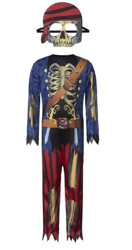 Pirate Skeleton Costume For Boys