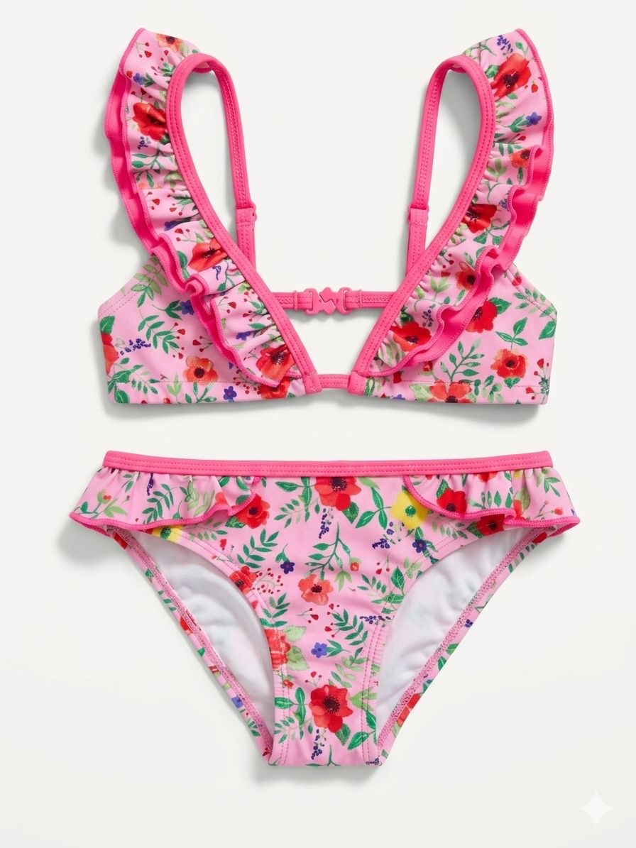 Girls’ bikini Set with ruffles