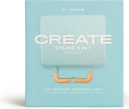Create STONE 3 IN 1 STUDIO - Sandwich and Waffle Maker, Blue