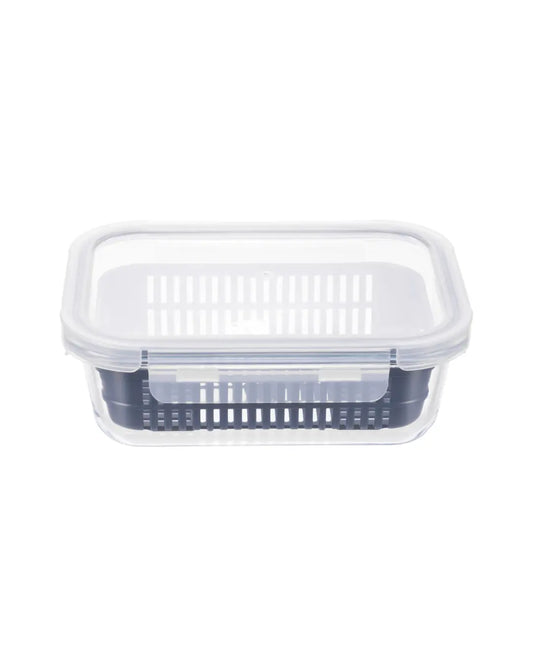 FRESHFLOW Glass Container with Drain Basket
