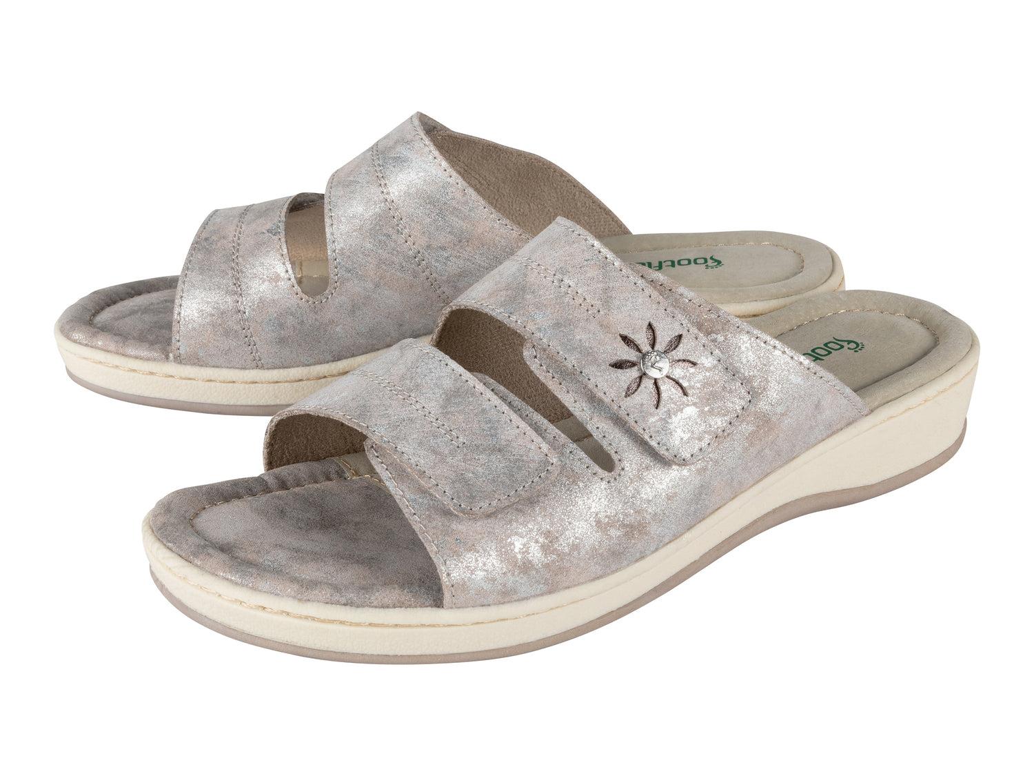 Women's Comfortable Flip-Flops, Leather Insoles, FootFlexx