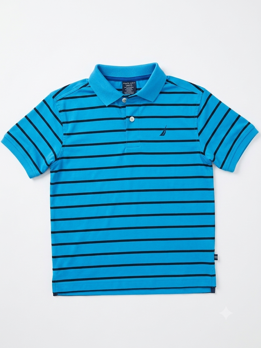NAUTICA Boys’ Striped polo T-Shirt (Slim Fit)