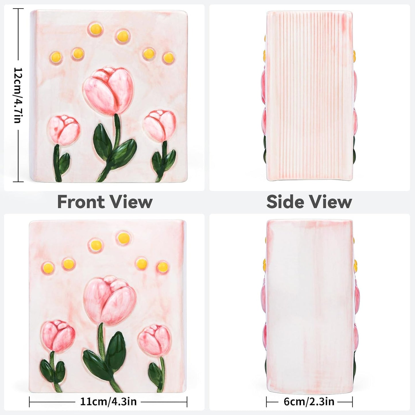 Book Vase Tulip Pencil Cup