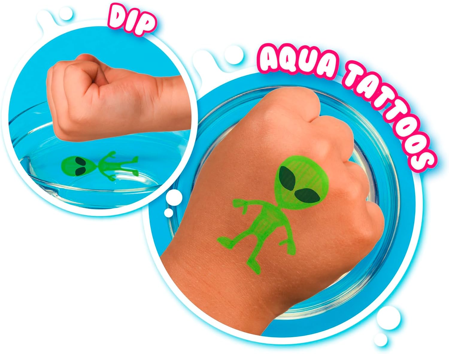 Doodle and Dip, make your own Aqua Tattoos, including 8 magic pens and painting pads