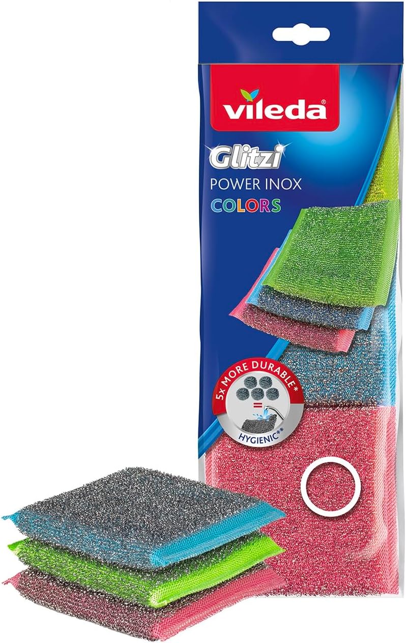 Vileda Glitzi Power Inox Colors (Set of 3)