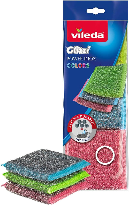 Vileda Glitzi Power Inox Colors (Set of 3)