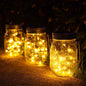 3 Pack Solar Mason Jar Lights,30 LED Water-Proof Outdoor Solar Lanterns