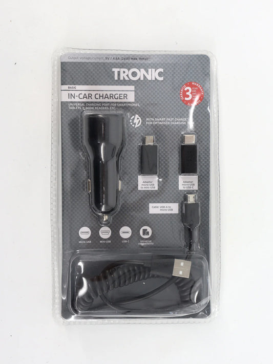 Car charger plug »TLS 2 A1« with 2 adapters