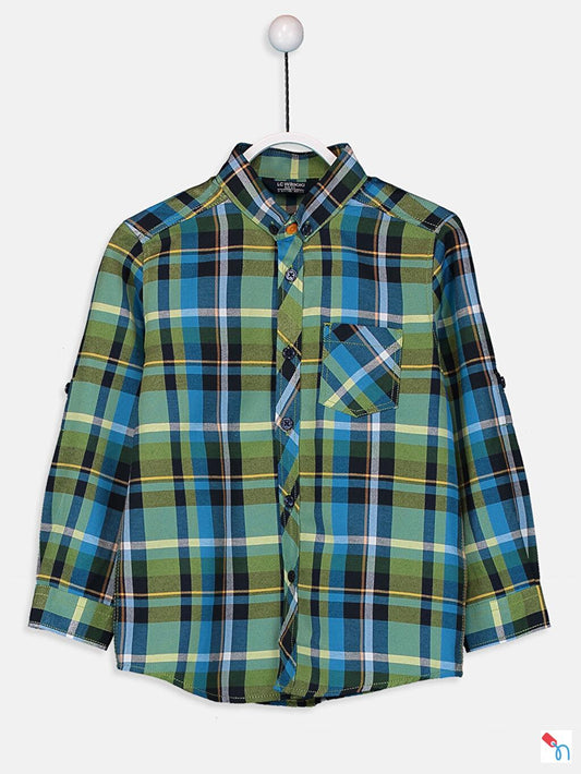 LCW Boys' Plaid Flannel Shirt