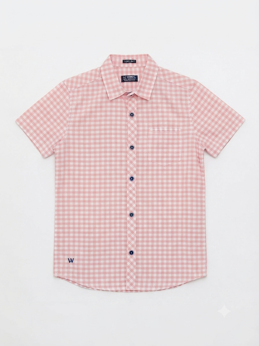 LC WAIKIKI Boys Shortsleeve plaid Shirt