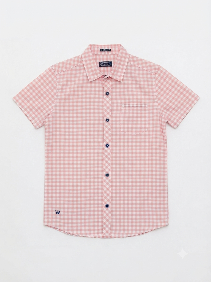 LC WAIKIKI Boys Shortsleeve plaid Shirt