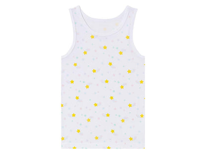 Lupilu® 2-piece girls' tank tops, Yellow/White