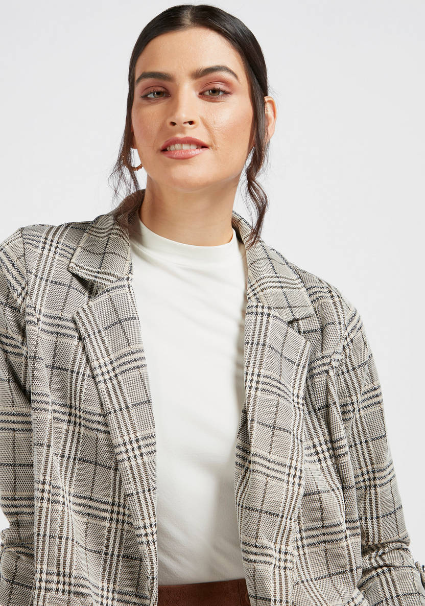 Women’s Check Blazer (3/4 sleeves)